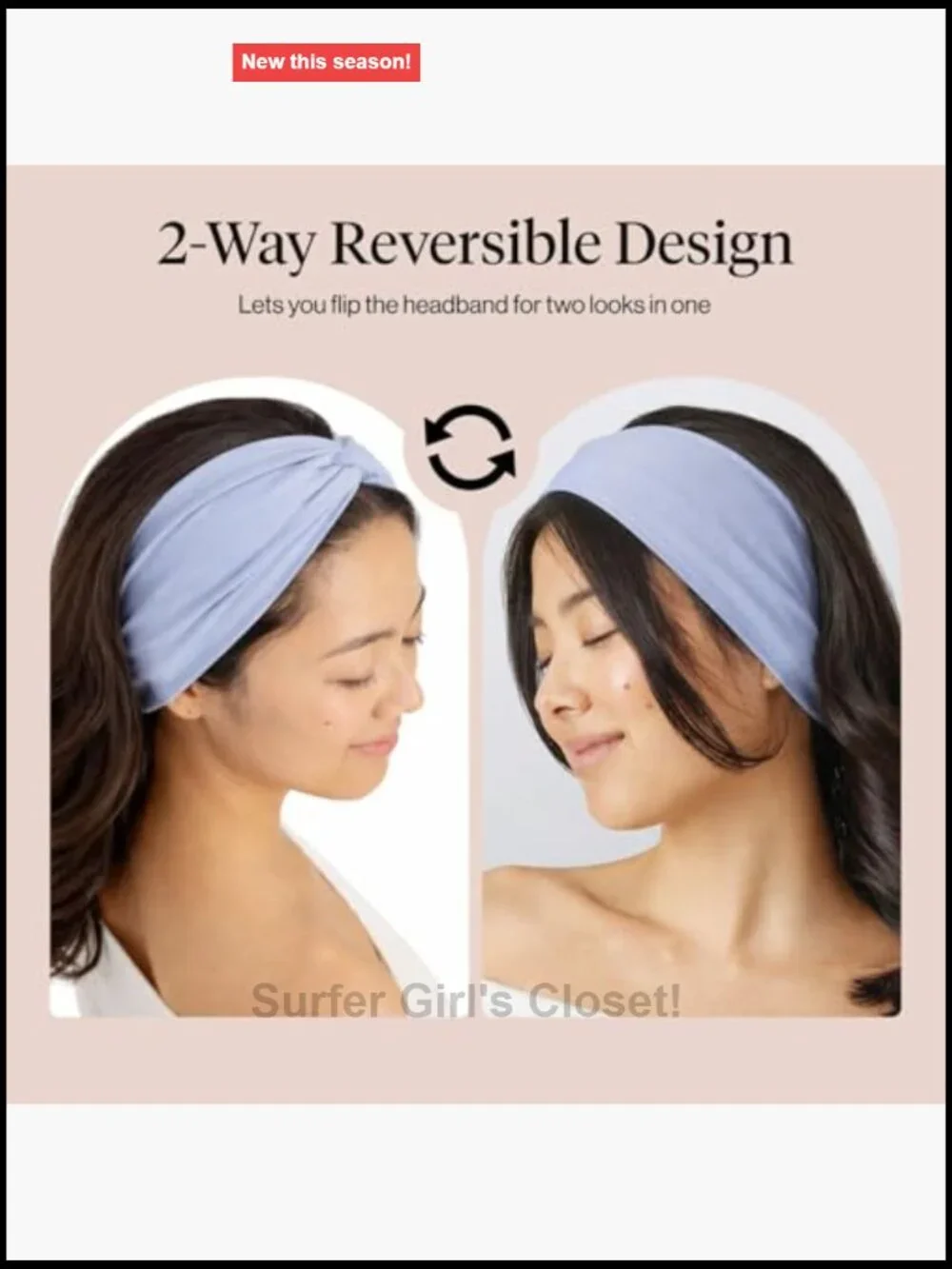Wide Non Slip Running Headbands for Women Gym Yoga Stretchy Hair Bands Set of 2